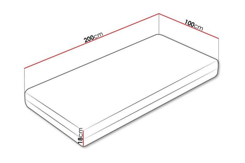 Skummadrass Arigna 100x200 cm - Möbler - Säng - Madrass - Skummadrass