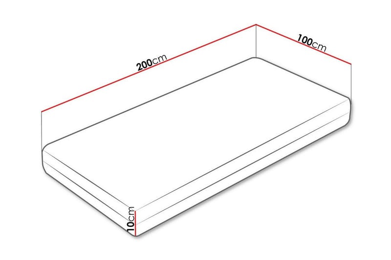 Skummadrass Arigna 100x200 cm - Möbler - Säng - Madrass - Skummadrass