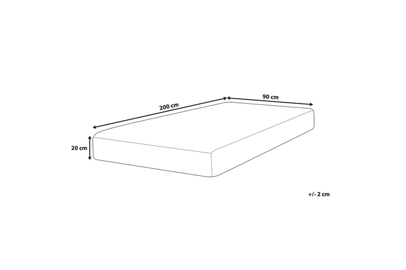 Skummadrass Barsoum 90x200x20 cm - Vit - Möbler - Säng - Madrass - Skummadrass