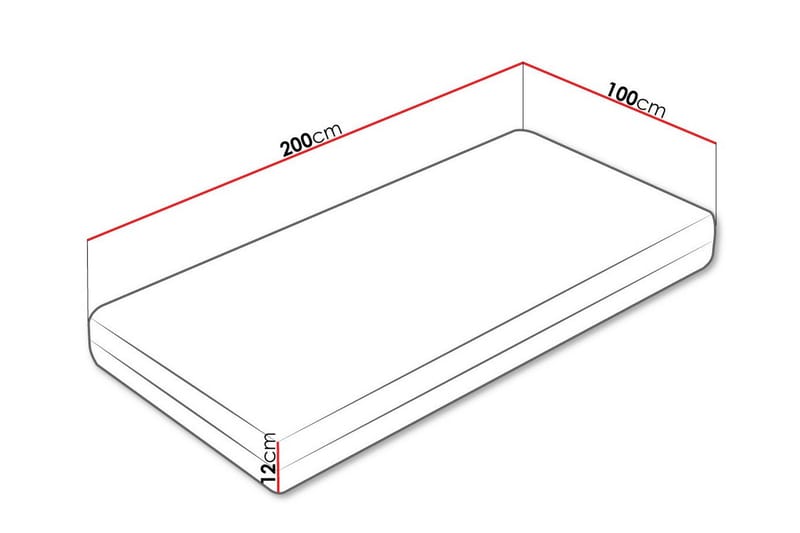 Skummadrass Derry 100x200 cm - Möbler - Säng - Madrass - Skummadrass