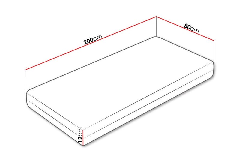 Skummadrass Derry 80x200 cm - Möbler - Säng - Madrass - Skummadrass