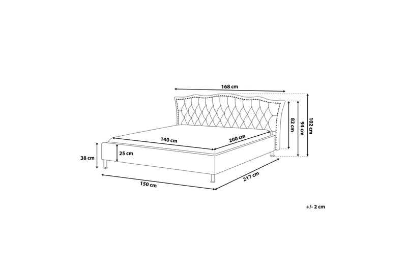 Dubbelsäng Metz 140|200 cm - Vit - Möbler - Säng - Ramsäng