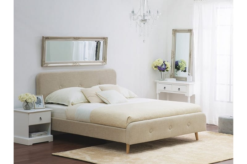 Dubbelsäng Rennes 180|200 cm - Beige - Möbler - Säng - Ramsäng