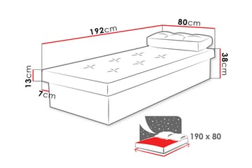 Ramsäng Berta 190x80x38 cm - Trä/natur - Möbler - Säng - Ramsäng