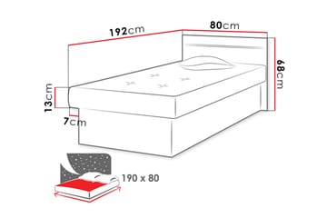 Ramsäng Berta 192x80x68 cm - Trä/natur - Möbler - Säng - Ramsäng