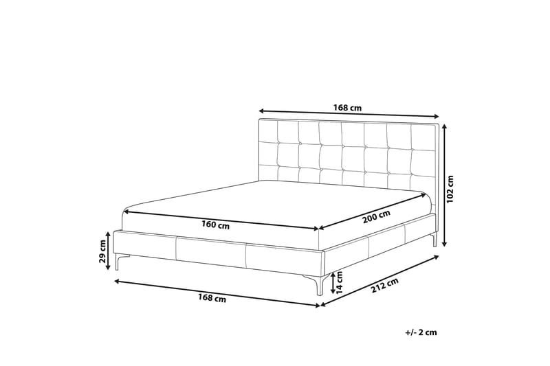 Ramsäng Murette 160x200 cm - Konstläder/Brungrå - Möbler - Säng - Ramsäng