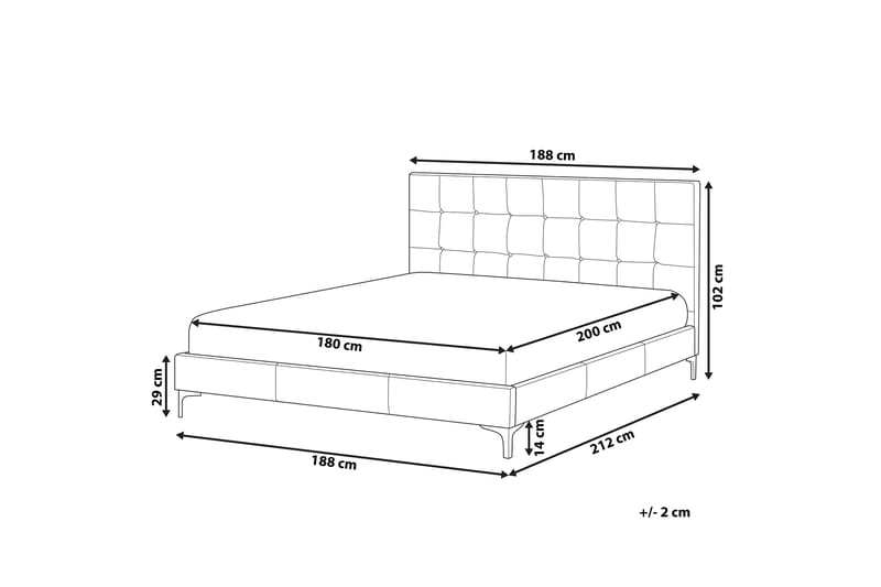 Ramsäng Murette 180x200cm - Konstläder/Brungrå - Möbler - Säng - Ramsäng