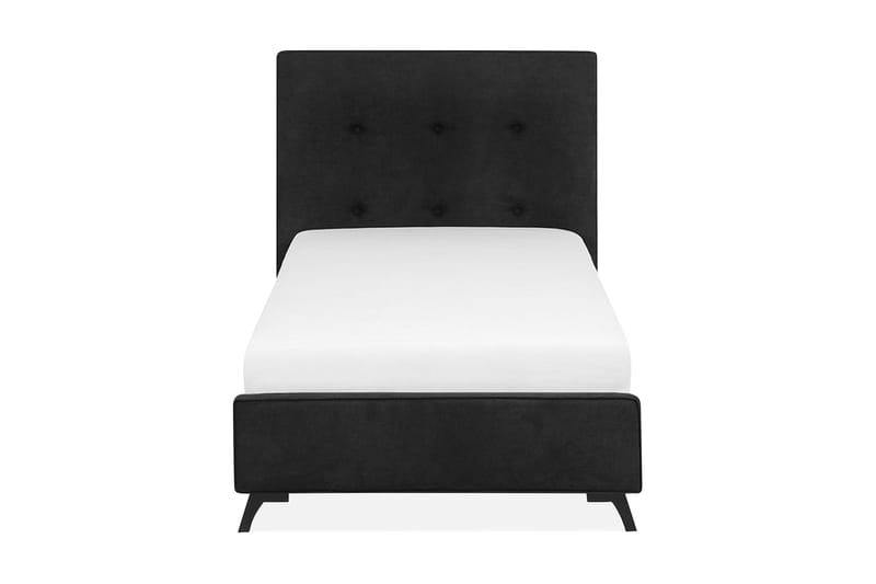 Säng Almodovar 90x200 cm - Svart - Ramsäng - Enkelsäng - Komplett sängpaket