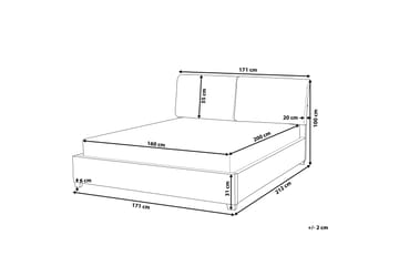 Sängram Belfort 160x200 cm - Beige - Möbler - Säng - Ramsäng