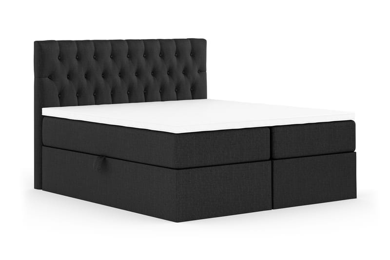 Box Bed Boxy Svart/Grå - 160x200 cm - Möbler - Säng - Säng med förvaring - Dubbelsäng med förvaring