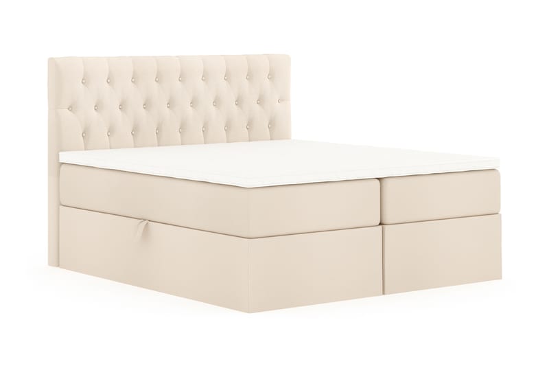 Box Bed Boxy Beige - 160x200 cm - Möbler - Säng - Säng med förvaring - Dubbelsäng med förvaring