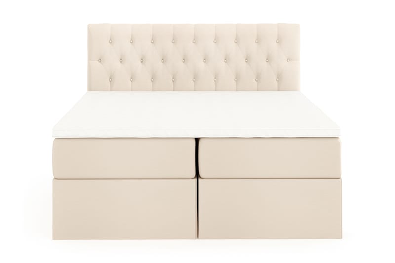 Box Bed Boxy Beige - 180x200 cm - Dubbelsäng med förvaring - Säng med förvaring