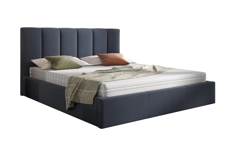 Förvaringssäng Ifone 140x200 cm - Mörkblå - Säng med förvaring