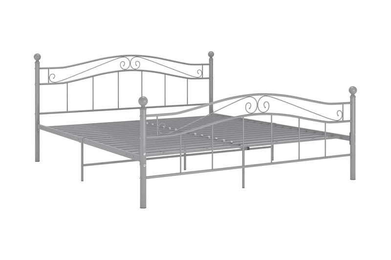 Sängram grå metall 180x200 cm - Grå - Möbler - Säng - Sängram & sängstomme