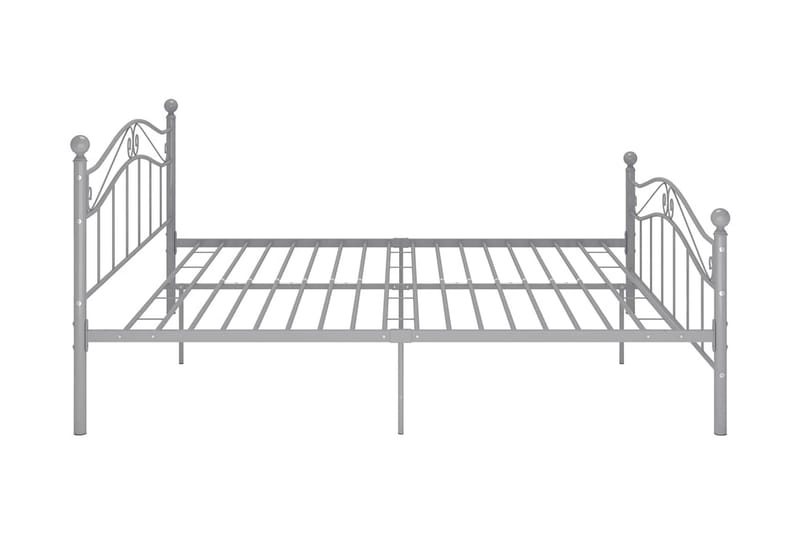 Sängram grå metall 180x200 cm - Grå - Möbler - Säng - Sängram & sängstomme