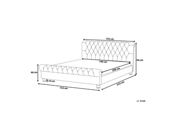 Dubbelsäng Avallon 140|200 cm - Rosa - Möbler - Säng - Sängram & sängstomme