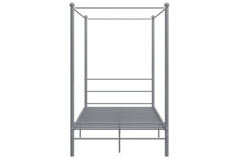 Himmelsäng grå metall 120x200 cm - Grå - Möbler - Säng - Sängram & sängstomme