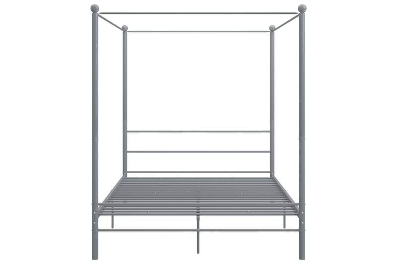 Himmelsäng grå metall 160x200 cm - Grå - Möbler - Säng - Sängram & sängstomme