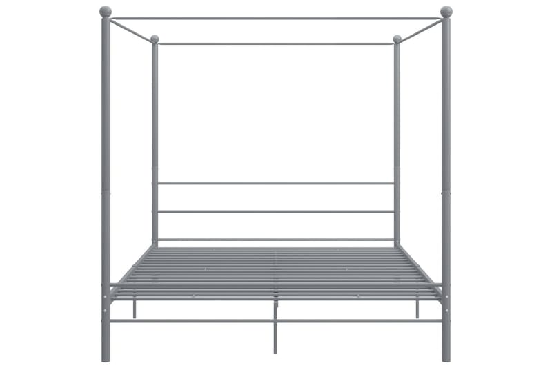 Himmelsäng grå metall 180x200 cm - Grå - Möbler - Säng - Sängram & sängstomme