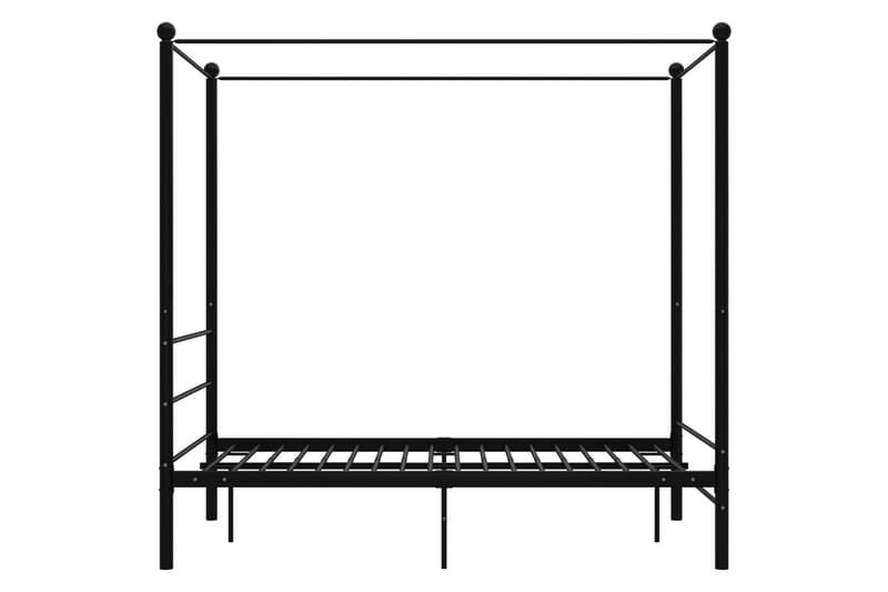 Himmelsäng svart metall 120x200 cm - Svart - Möbler - Säng - Sängram & sängstomme