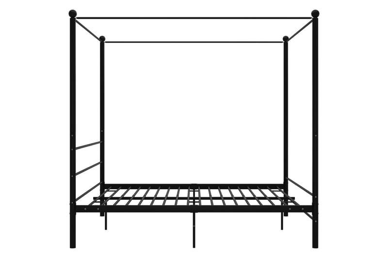 Himmelsäng svart metall 200x200 cm - Svart - Möbler - Säng - Sängram & sängstomme