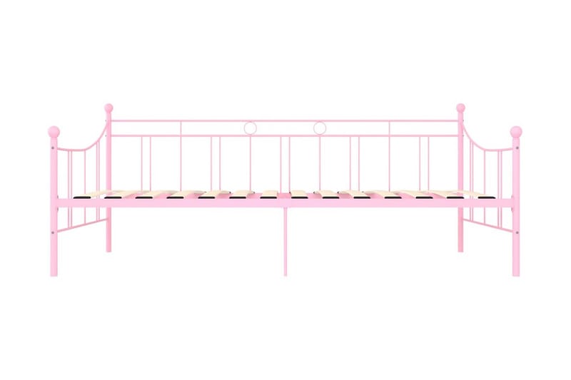 Ram till dagbädd rosa metall 90x200 cm - Rosa - Möbler - Säng - Sängram & sängstomme