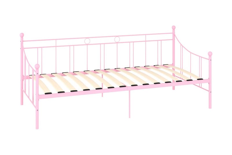 Ram till dagbädd rosa metall 90x200 cm - Rosa - Möbler - Säng - Sängram & sängstomme