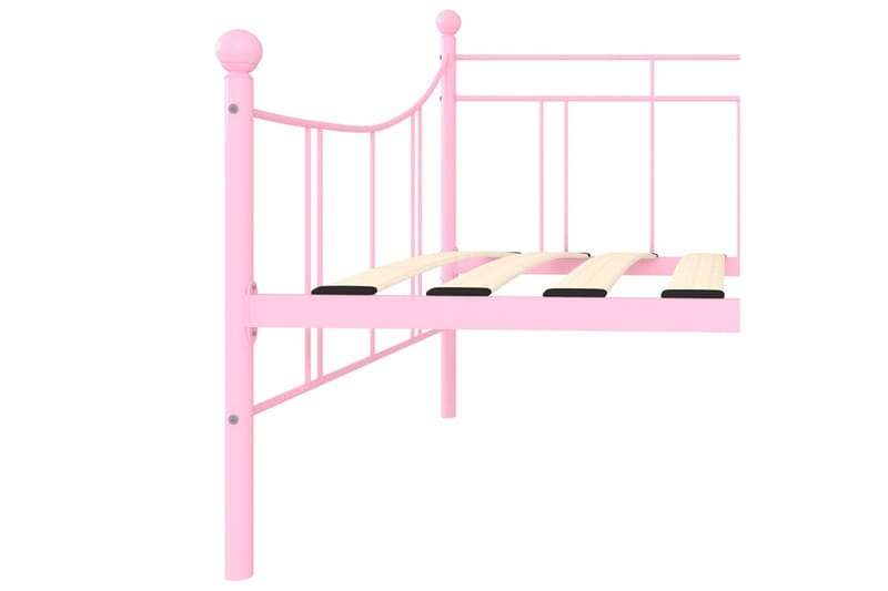 Ram till dagbädd rosa metall 90x200 cm - Rosa - Möbler - Säng - Sängram & sängstomme