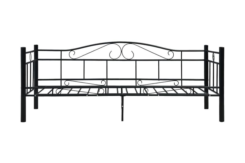 Ram till dagbädd svart metall 90x200 cm - Svart - Möbler - Säng - Sängram & sängstomme