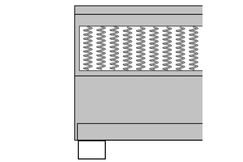 Resårsäng mörkgrå tyg 200x200 cm - Grå - Möbler - Säng - Sängram & sängstomme