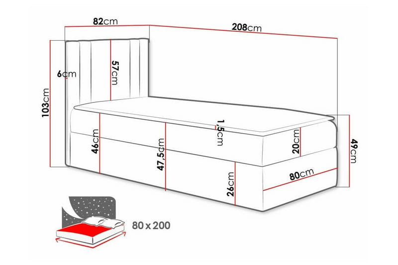 Sängram Betvallen 80x200 cm - Möbler - Säng - Sängram & sängstomme