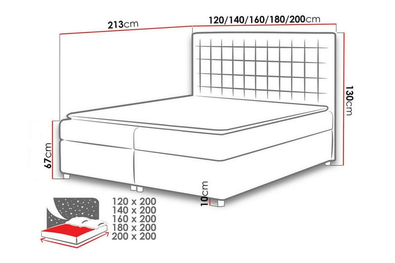 Sängram Boisdale 120x200 cm - Möbler - Säng - Sängram & sängstomme