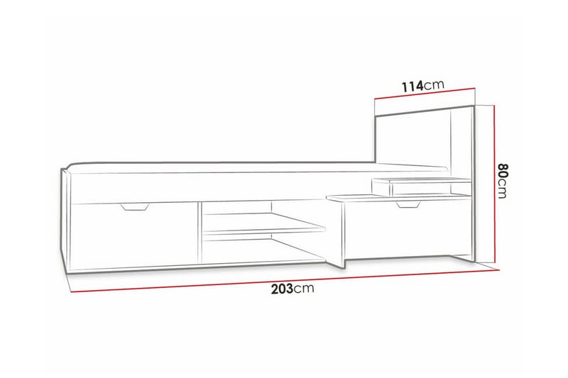 Sängram Edinbane 90x200 cm - Grå - Möbler - Säng - Sängram & sängstomme