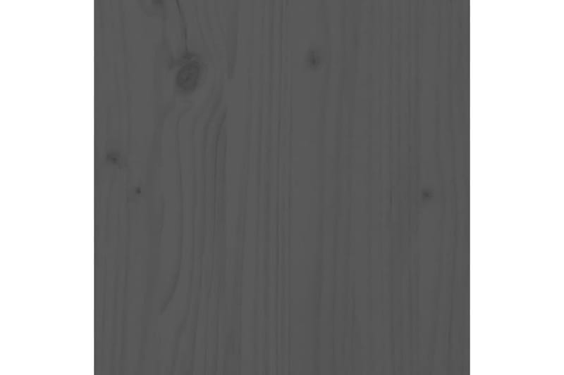 Sängram grå massivt furu 90x200 cm - Grå - Sängram & sängstomme