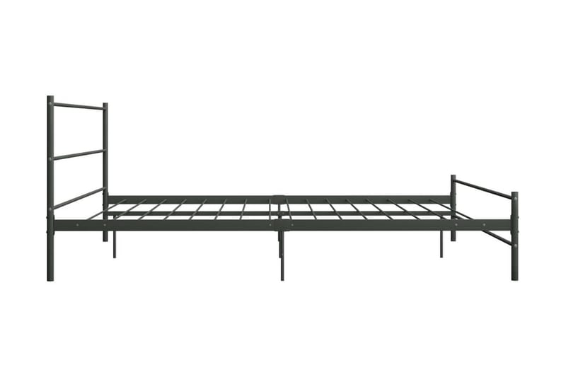 Sängram grå metall 180x200 cm - Grå - Möbler - Säng - Sängram & sängstomme