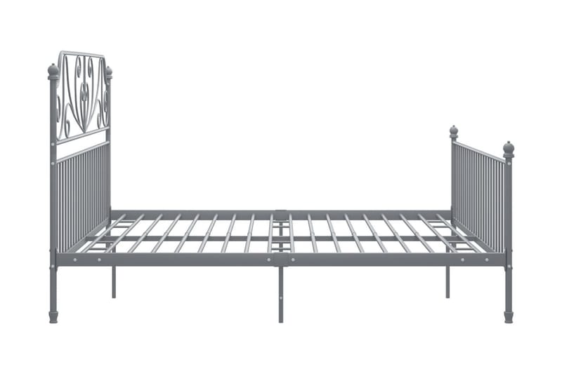 Sängram grå metall 180x200 cm - Grå - Möbler - Säng - Sängram & sängstomme