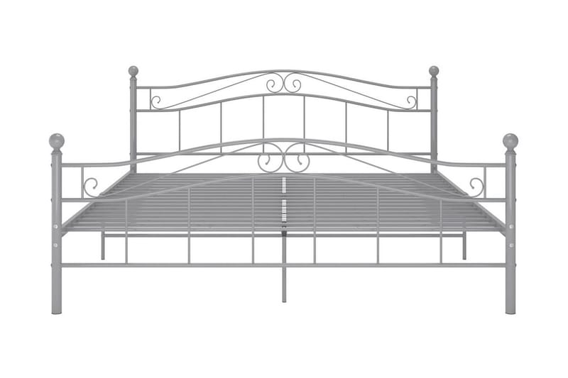 Sängram grå metall 200x200 cm - Grå - Möbler - Säng - Sängram & sängstomme