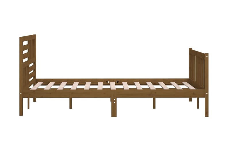 Sängram honungsbrun massivt trä 200x200 cm - Honung - Möbler - Säng - Sängram & sängstomme