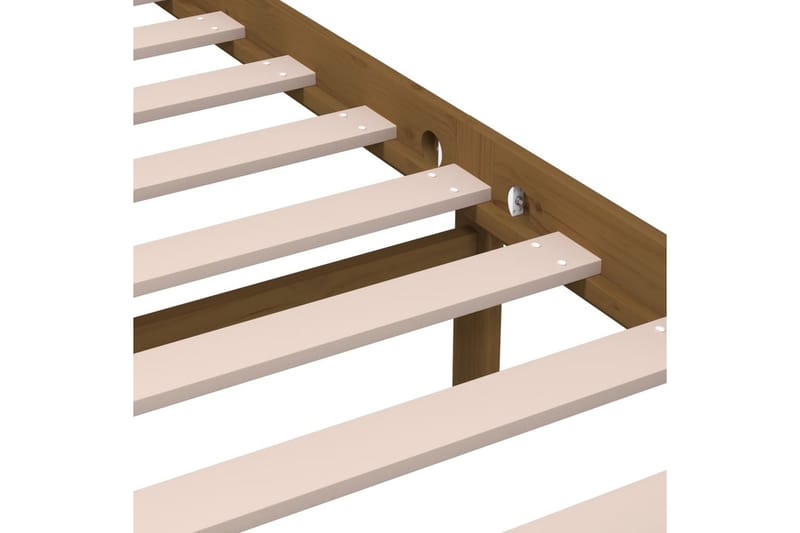 Sängram honungsbrun massivt trä 200x200 cm - Honung - Möbler - Säng - Sängram & sängstomme