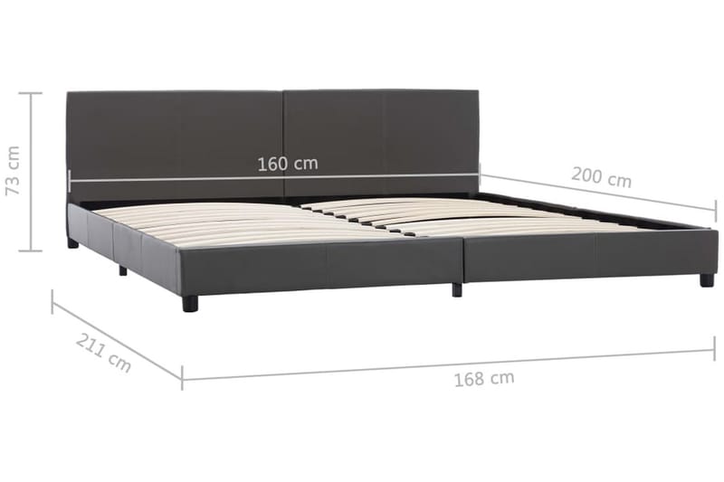 Sängram hydraulisk förvaring cappuccino konstläder 90x200 cm - Brun - Möbler - Säng - Sängram & sängstomme