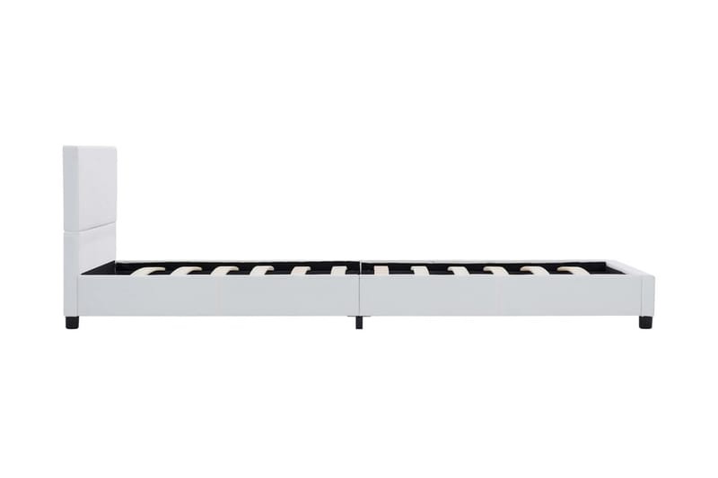 Sängram hydraulisk förvaring vit konstläder 140x200 cm - Vit - Möbler - Säng - Sängram & sängstomme