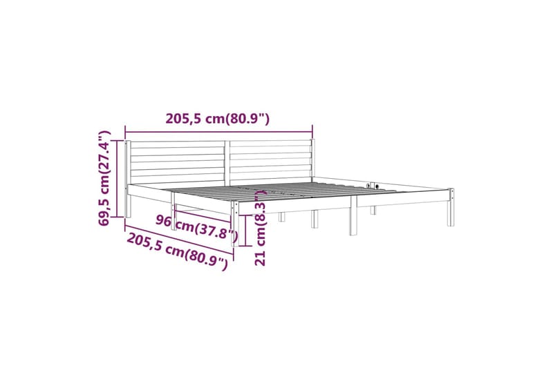 Sängram Kohaku 200x200 cm - Grå - Möbler - Säng - Sängram & sängstomme