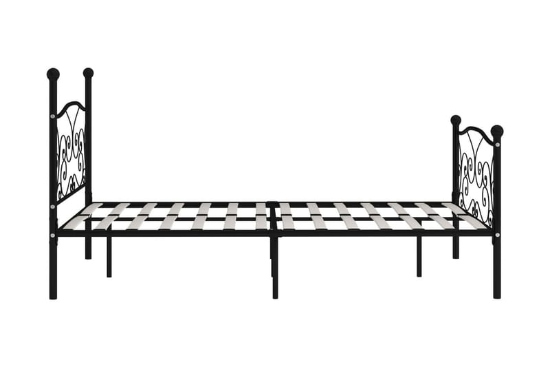 Sängram med ribbotten metall 160x200 cm - Svart - Möbler - Säng - Sängram & sängstomme