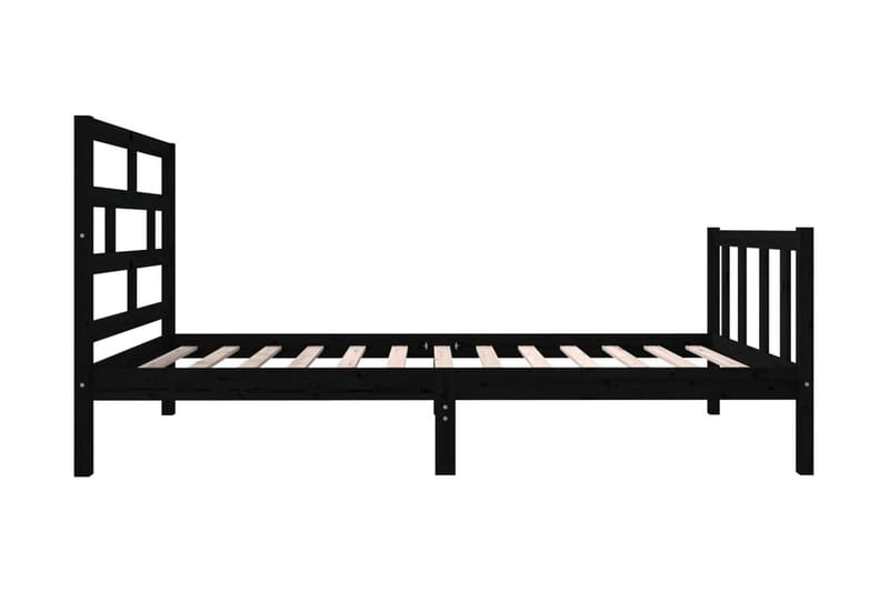 Sängram svart massivt furu 100x200 cm enkelsäng - Svart - Möbler - Säng - Sängram & sängstomme