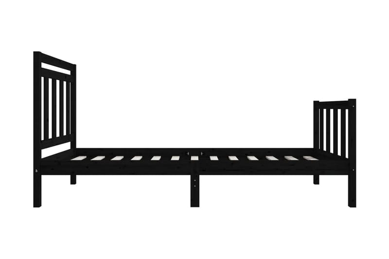 Sängram svart massivt trä 75x190 cm 2FT6 liten enkelsäng - Svart - Möbler - Säng - Sängram & sängstomme