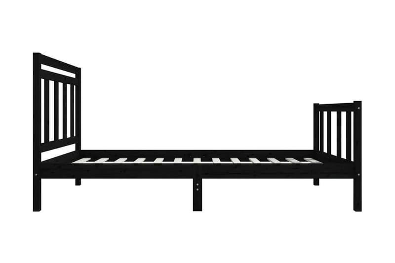 Sängram svart massivt trä 90x200 cm - Svart - Möbler - Säng - Sängram & sängstomme