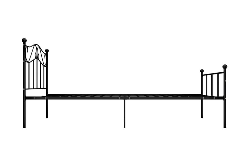 Sängram svart metall 100x200 cm - Svart - Möbler - Säng - Sängram & sängstomme