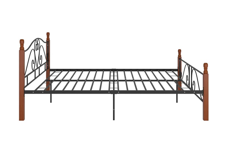 Sängram svart metall 200x200 cm - Svart - Möbler - Säng - Sängram & sängstomme