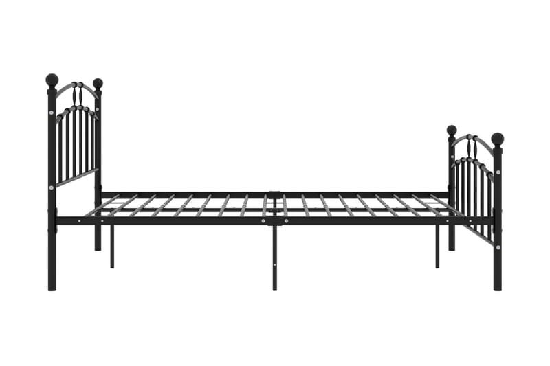 Sängram svart metall 200x200 cm - Svart - Möbler - Säng - Sängram & sängstomme