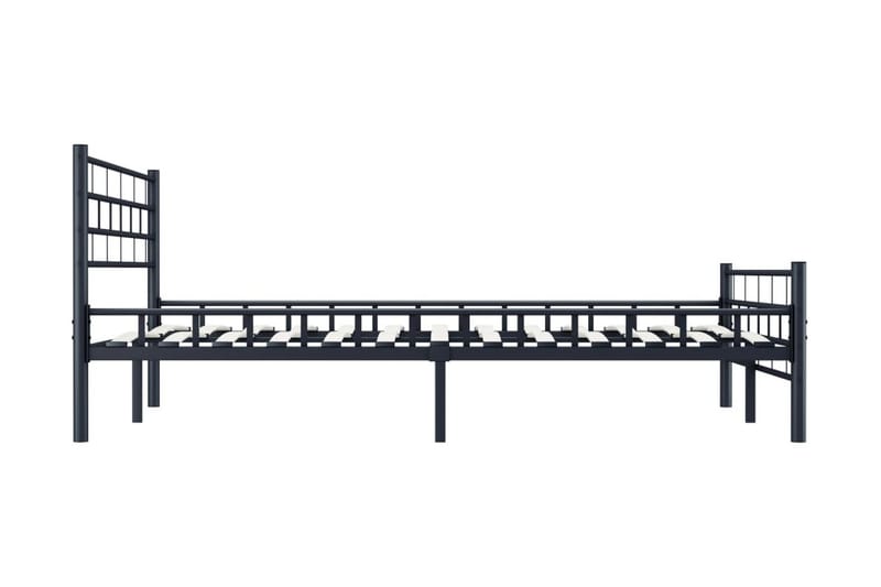Sängram svart stål 120x200 cm - Svart - Möbler - Säng - Sängram & sängstomme